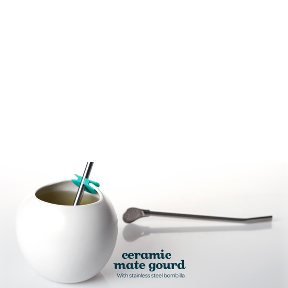 David’s Tea ceramic maté gourd (incl. bombilla) - Picture 2 of 6